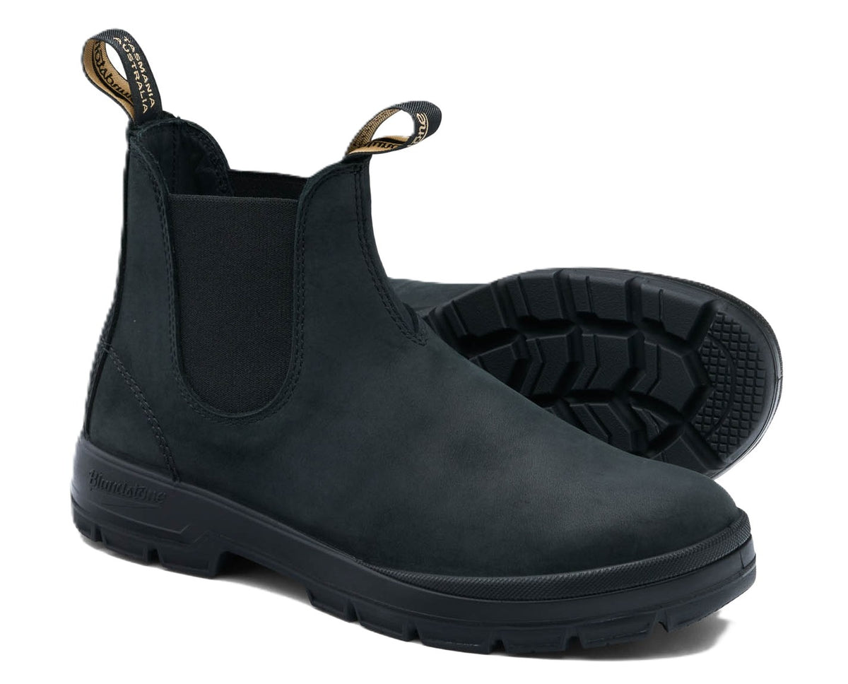Blundstone Terrain 2633 - Black Nubuck Leather | Lightweight, Durable Pull-On Boots