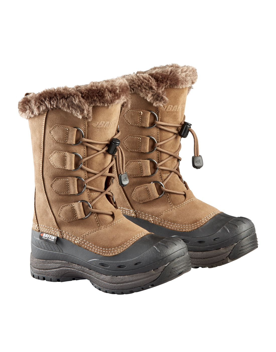 Baffin Chloe Women's Winter Boot - Taupe Suede Leather with Rubber