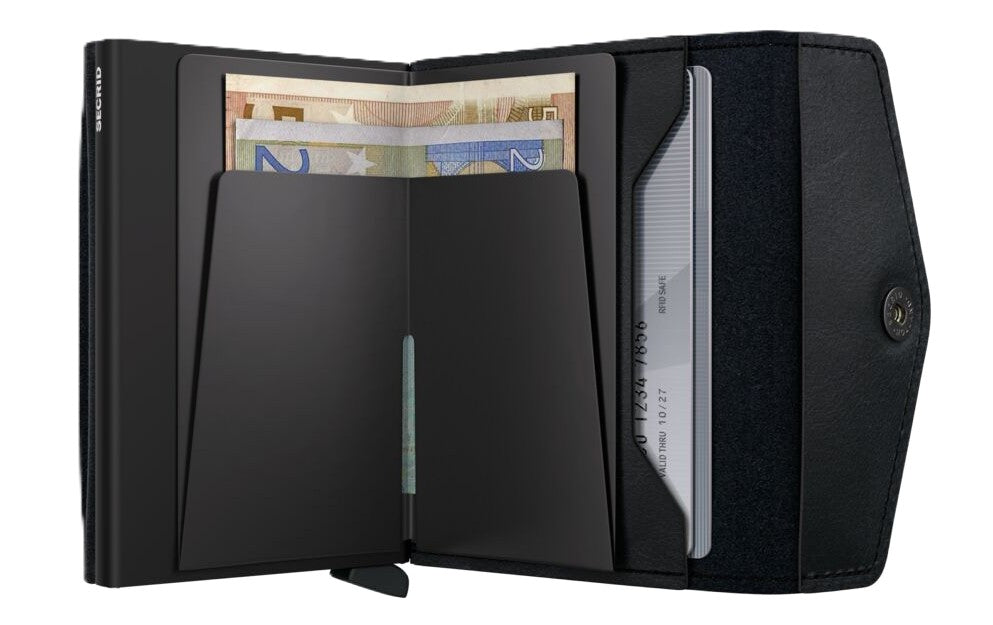 Secrid Envelope Wallet - Vintage Black Leather | RFID Safe