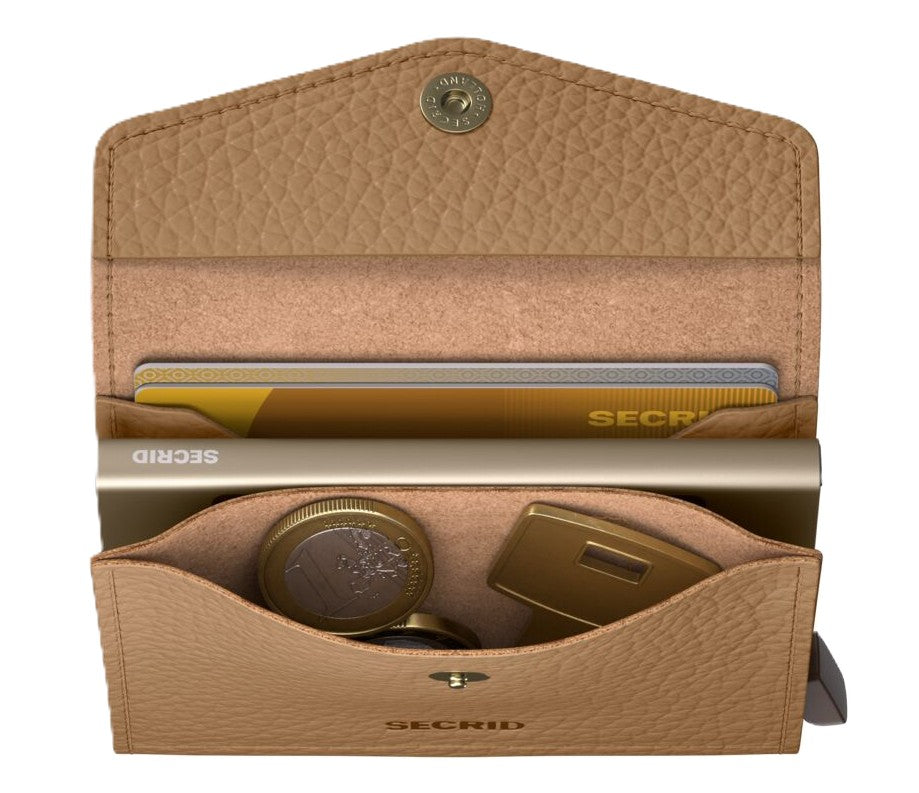 Secrid Envelope Wallet - Pebble Cappuccion Leather | RFID Safe