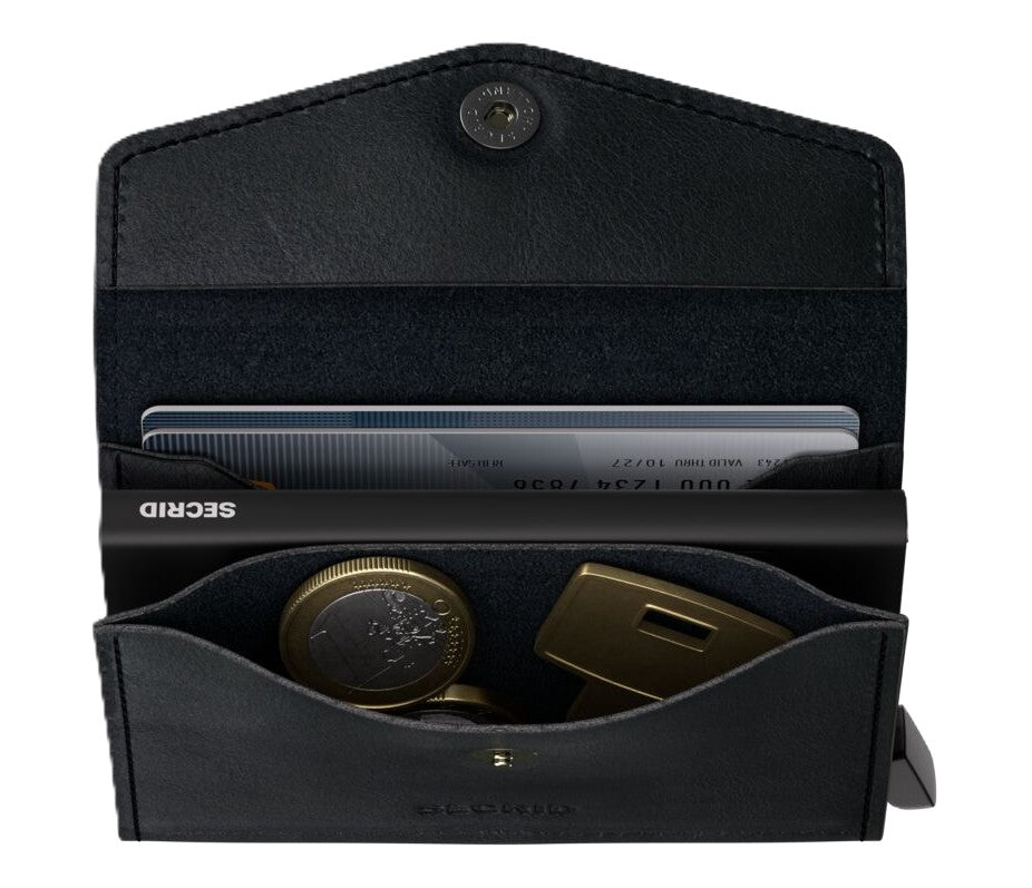 Secrid Envelope Wallet - Vintage Black Leather | RFID Safe