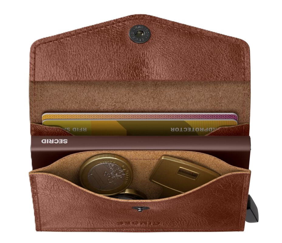 Secrid Envelope Wallet - Vintage Cognac Leather | RFID Safe