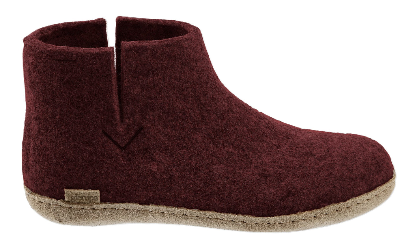 Glerups Boot with Leather Sole - Beet