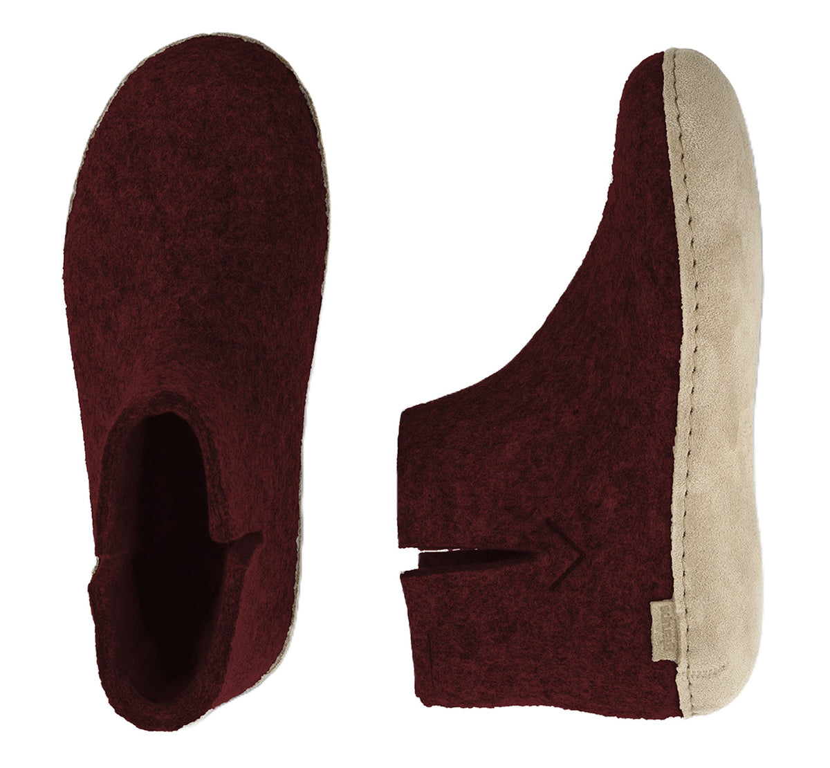 Glerups Boot with Leather Sole - Beet