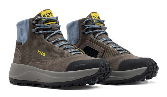 Kizik Women's Freedom Hike Waterproof - Major Brown/Windward Blue | Hands-Free Step-In Boots