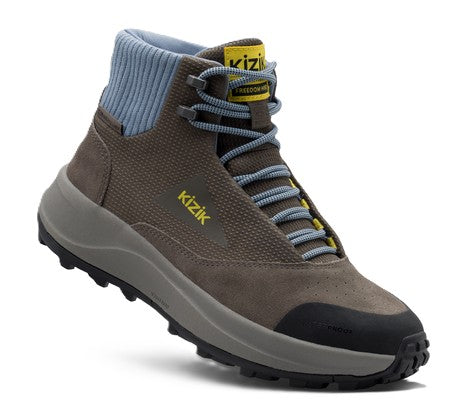 Kizik Women's Freedom Hike Waterproof - Major Brown/Windward Blue | Hands-Free Step-In Boots