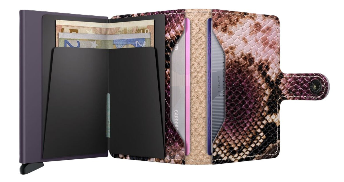 Secrid Miniwallet - Serpent Purple Leather | RFID Safe