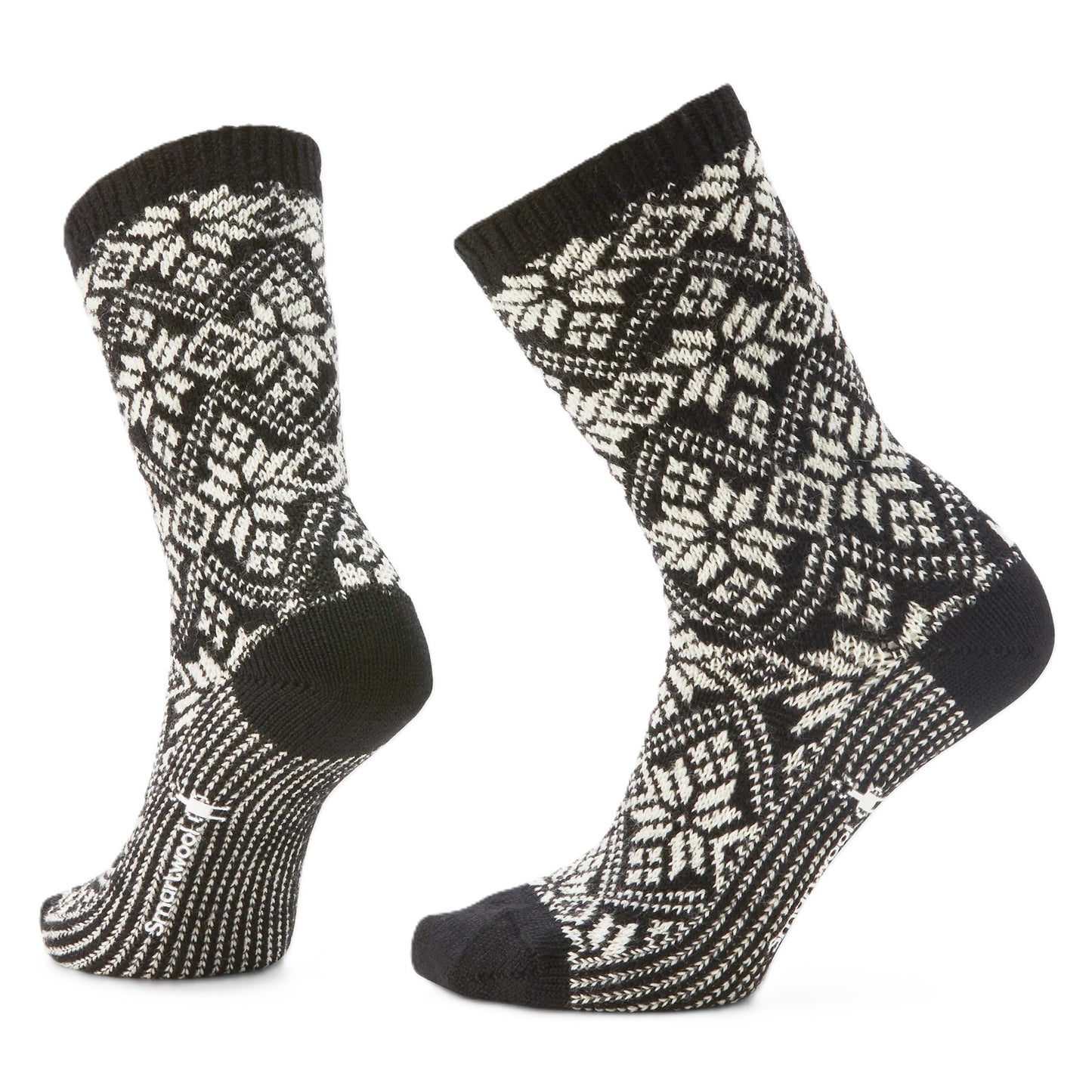 Smartwool Everyday Cozy Traditional Snowflake Crew Socks - Black | Full Cushion