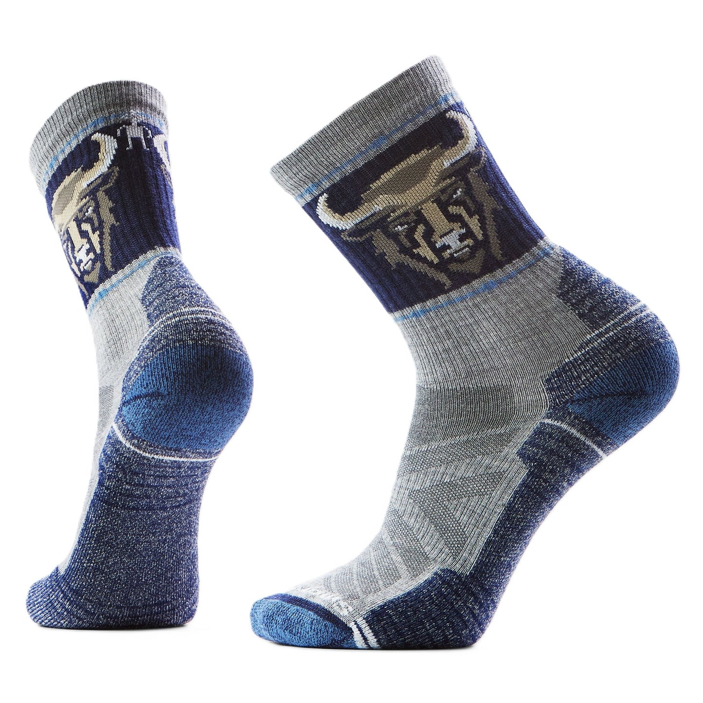 Smartwool Hike Bison Crew Socks - Light Grey | Light Cushion