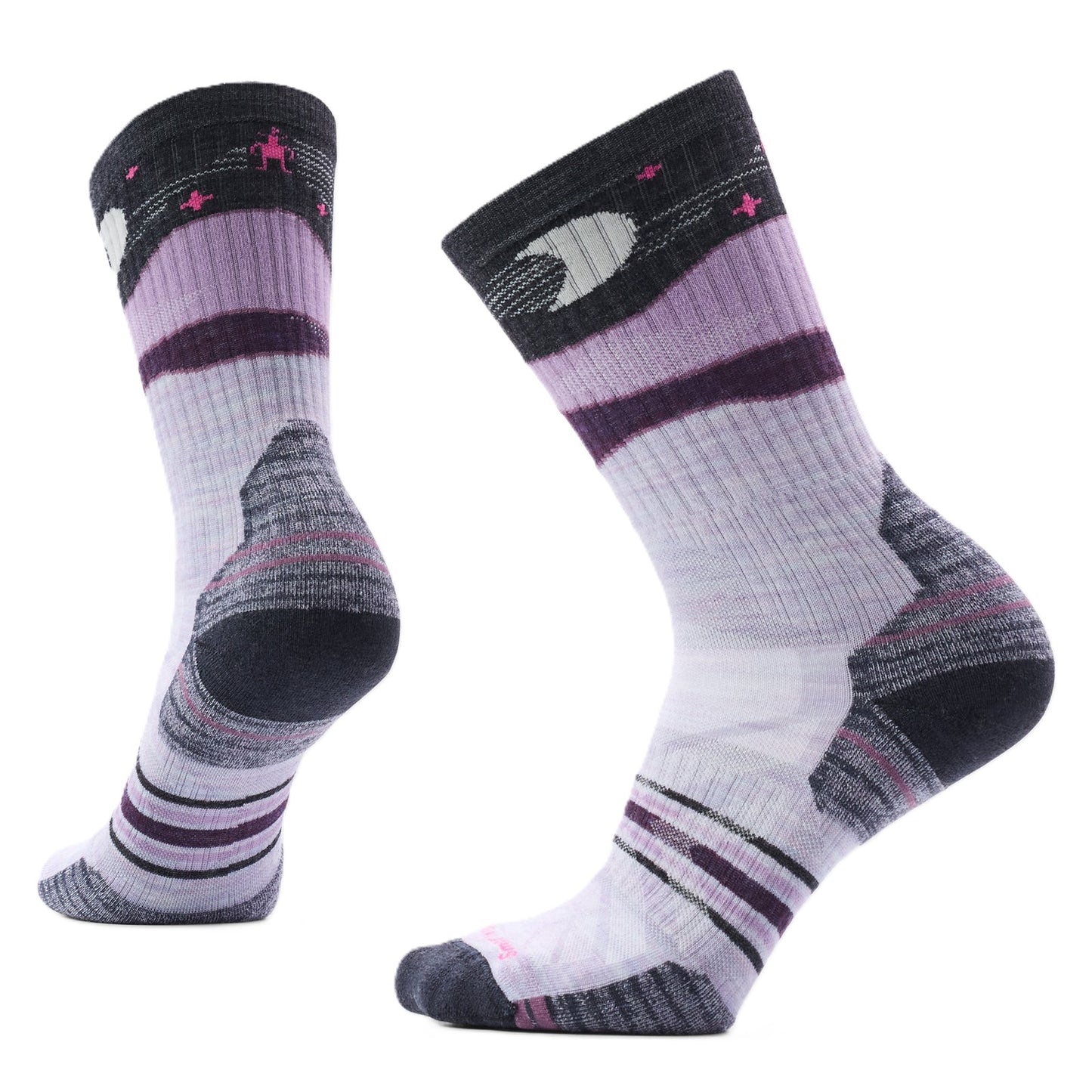 Smartwool Hike Lunar Trek Crew Socks - Purple Eclipse | Targeted Cushion