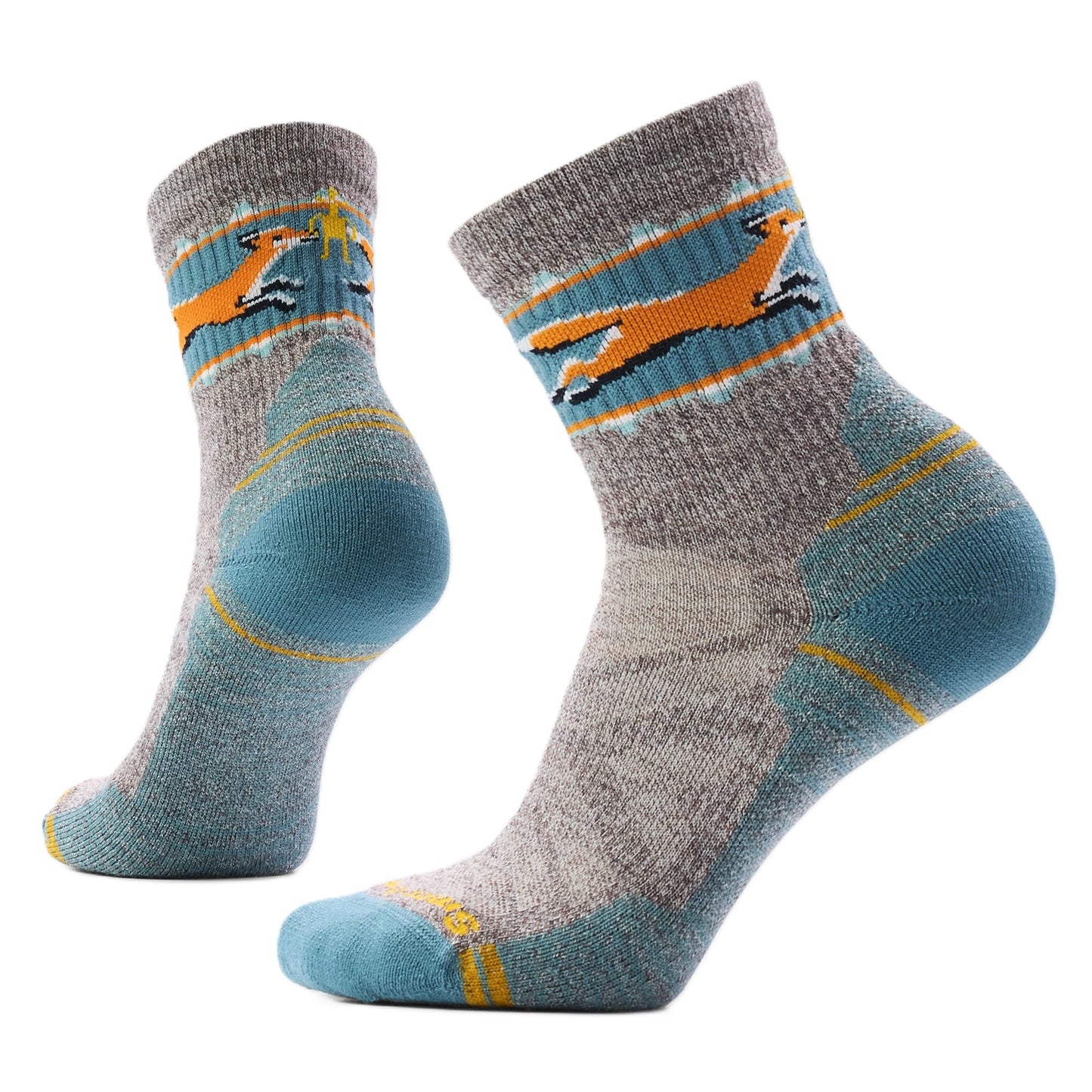 Smartwool Hike Fox Meadow Mid Crew Socks - Taupe | Light Cushion