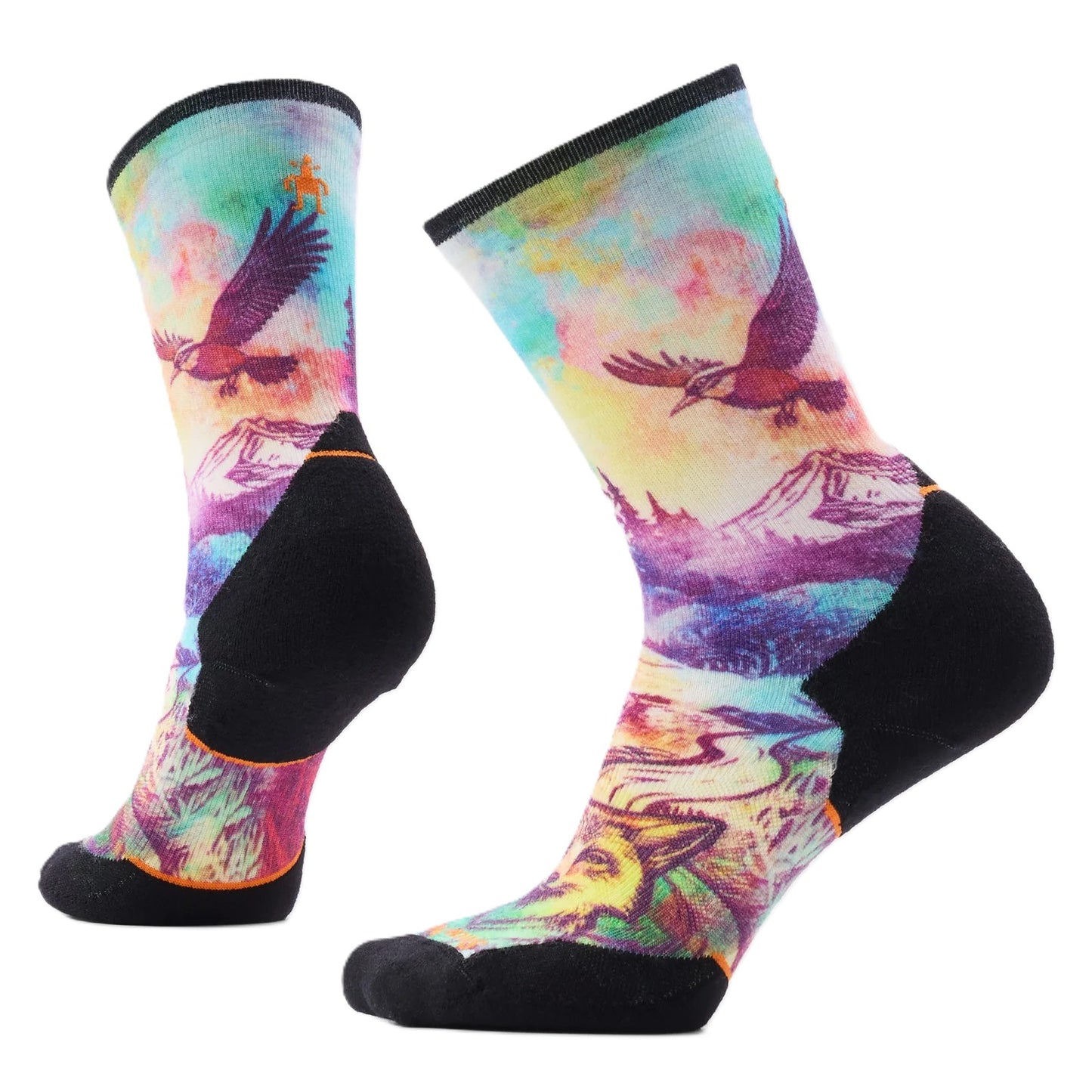Smartwool Trail Run Serene Peak Crew Socks - Dusty Teal | Targeted Cushion