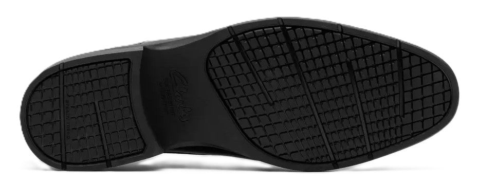 Clarks Men's Steadwell Cap Lace - Black Leather Dress Shoe