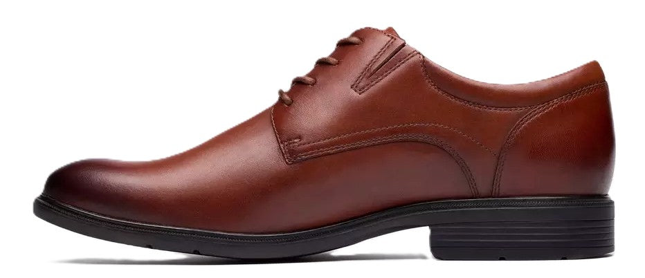 Clarks Men's Steadwell Lace - Dark Tan Leather Dress Shoe