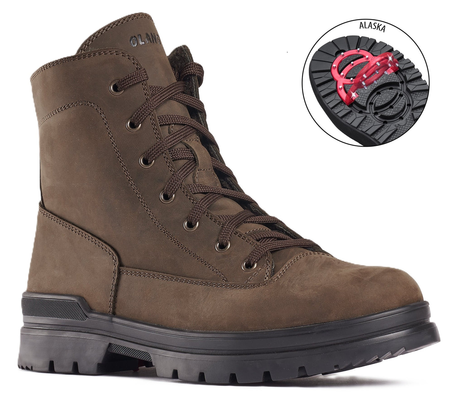 Olang Vick Caffe Men's Winter Boots | Warm & Waterproof with Grips
