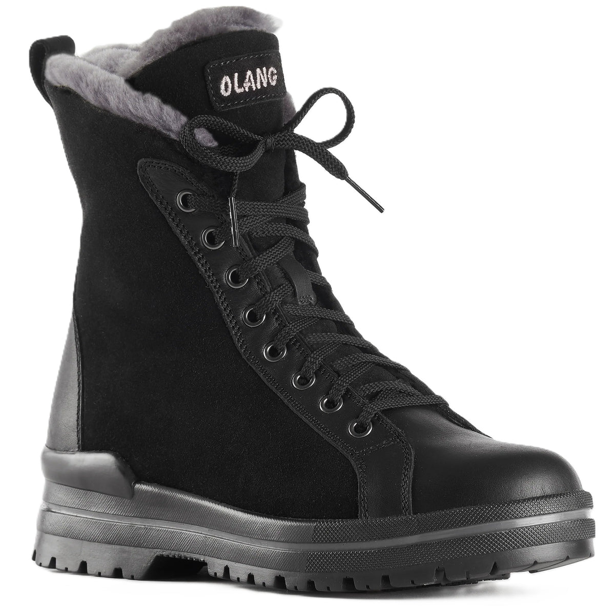 Olang Zaide Nero/Black Women's Winter Boots | Warm & Waterproof with Grips