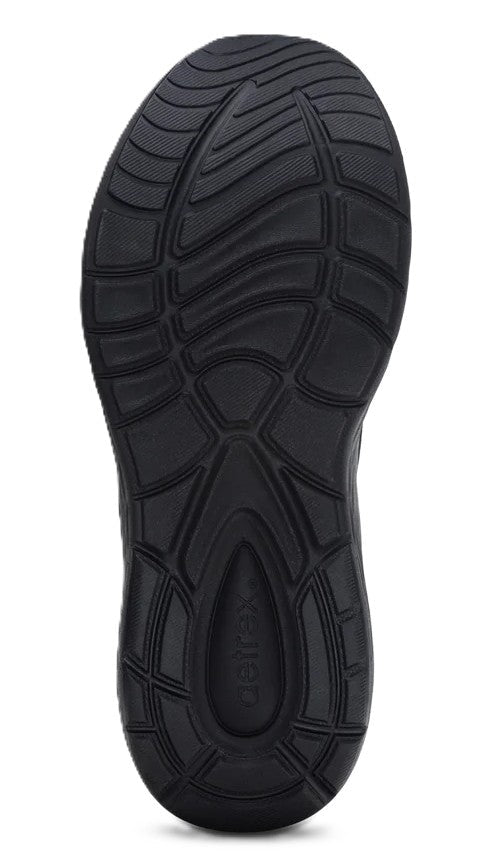 Aetrex Dash Men's Slip On Sneaker - Black | Arch Support, Knit Upper - Grady’s Feet Essentials - Aetrex