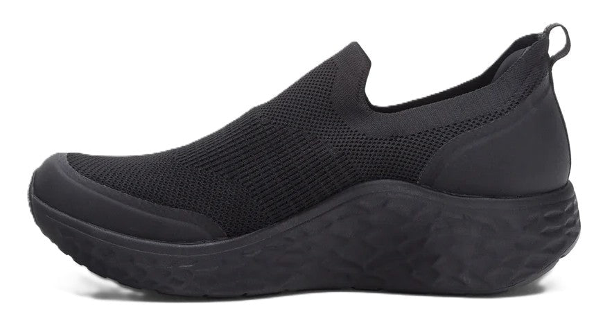 Aetrex Dash Men's Slip On Sneaker - Black | Arch Support, Knit Upper - Grady’s Feet Essentials - Aetrex