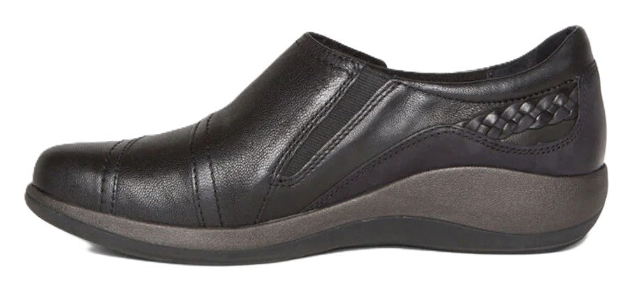 Aetrex Karina Dress Shoe - Black Leather | Monk Strap, Removable Footbed - Grady’s Feet Essentials - Aetrex