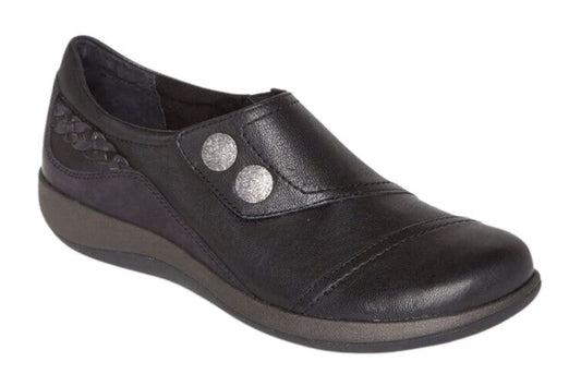 Aetrex Karina Monk Strap Black Dress Shoe - Grady’s Feet Essentials - Aetrex