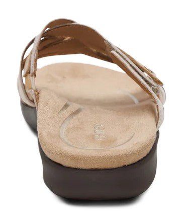 Aetrex Kasey Sandal - Off White Leather | Adjustable Slide with Arch Support - Grady’s Feet Essentials - Aetrex