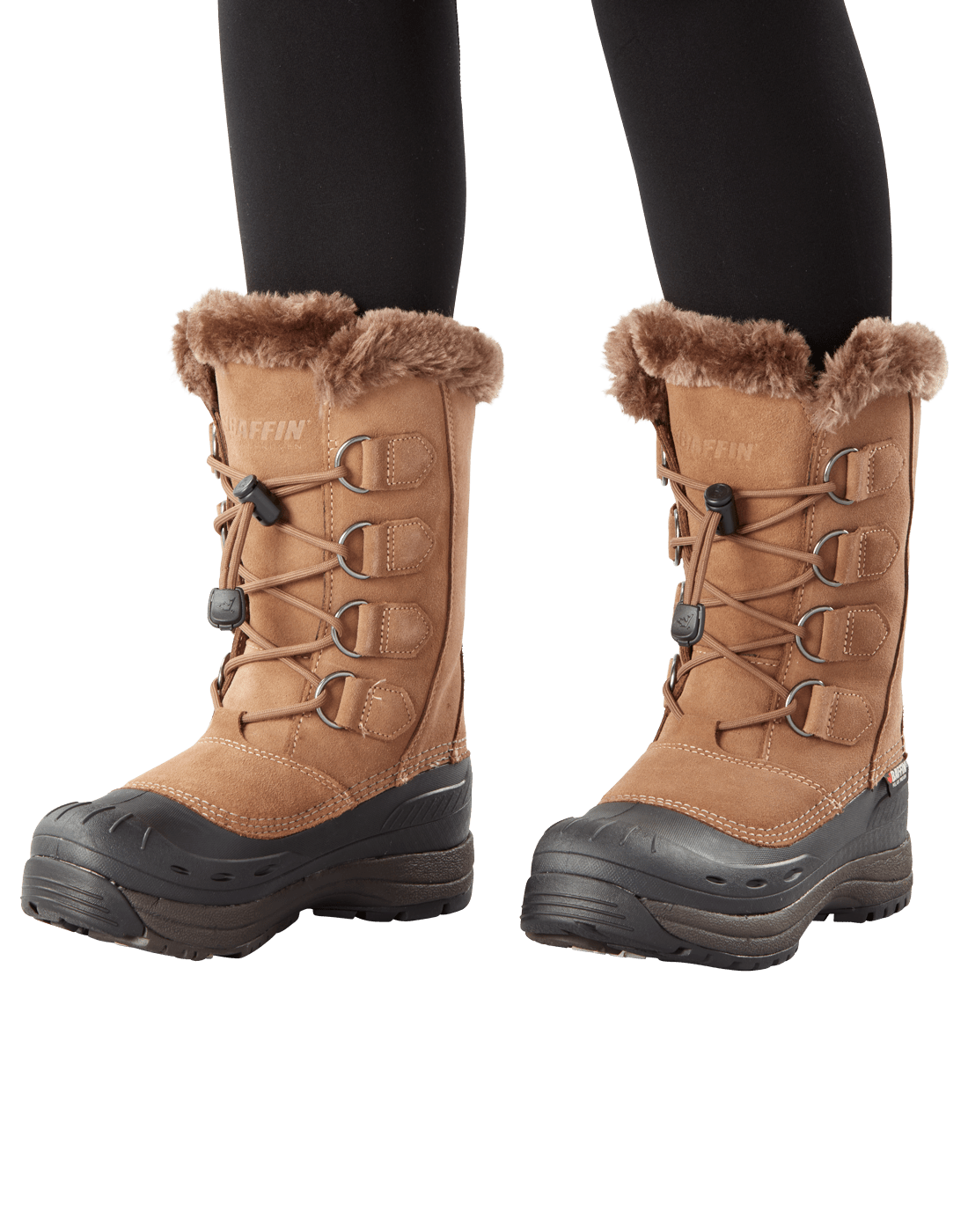 Baffin Chloe Women's Winter Boot - Taupe Suede Leather with Rubber - Grady’s Feet Essentials - Baffin