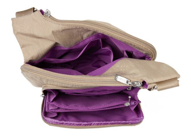 Baggallini Criss Cross Crossbody bag in Beach - Grady’s Feet Essentials - Baggallini