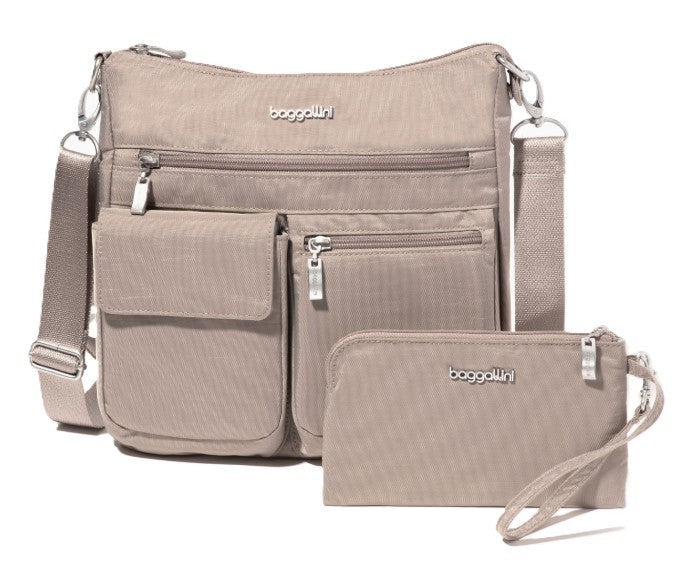 Baggallini Modern Everywhere Slim Crossbody Bag in Moonrock | RFID Safe - Grady’s Feet Essentials - Baggallini