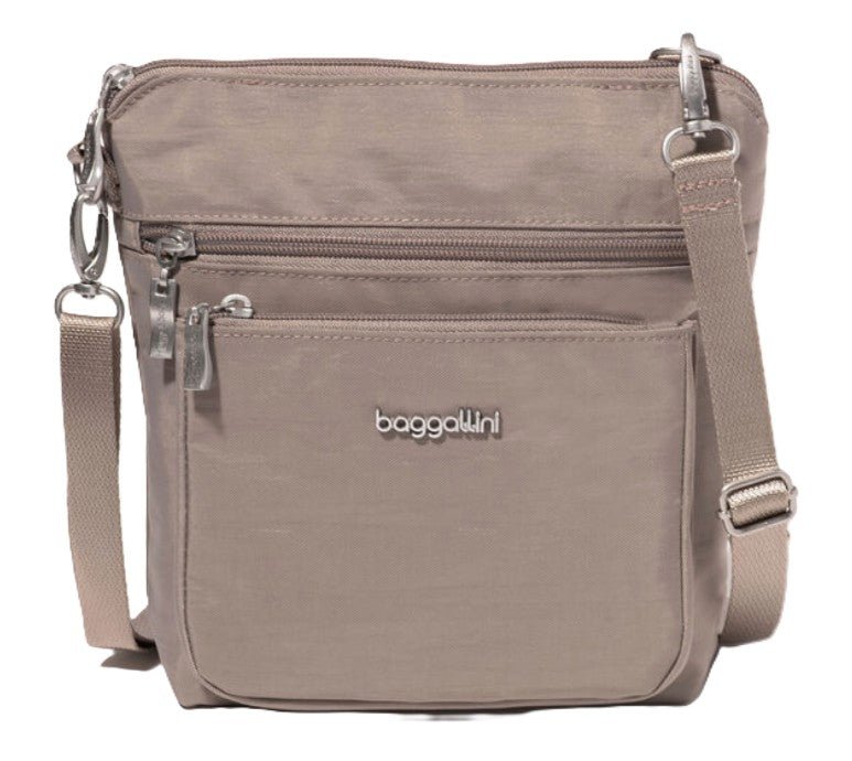 Baggallini Modern Pocket Crossbody Bag - Moonrock | RFID Protected Pocket - Grady’s Feet Essentials - Baggallini