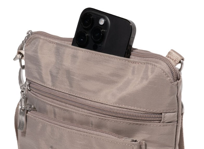 Baggallini Modern Pocket Crossbody Bag - Moonrock | RFID Protected Pocket - Grady’s Feet Essentials - Baggallini