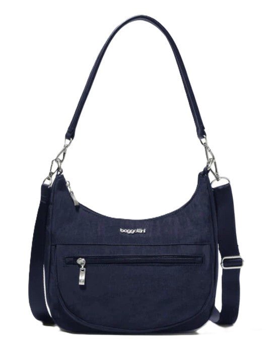 Baggallini Modern Pocket Half Moon Bag French Navy - Grady’s Feet Essentials - Baggallini