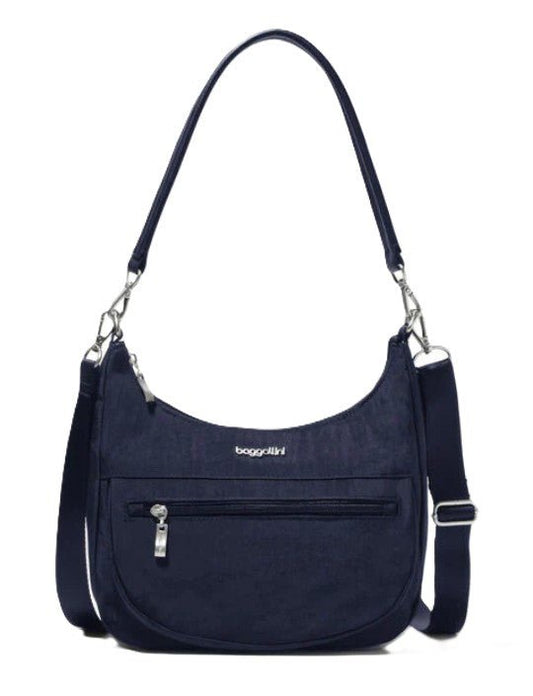 Baggallini Modern Pocket Half Moon Bag French Navy - Grady’s Feet Essentials - Baggallini