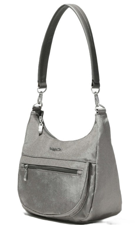 Baggallini Modern Pocket Half Moon Bag in Stirling Shimmer - Grady’s Feet Essentials - Baggallini