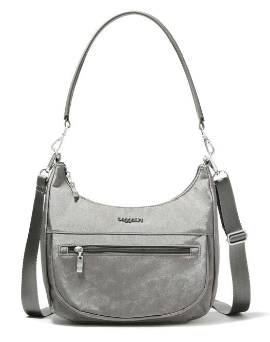 Baggallini Modern Pocket Half Moon Bag Stirling Shimmer - Grady’s Feet Essentials - Baggallini