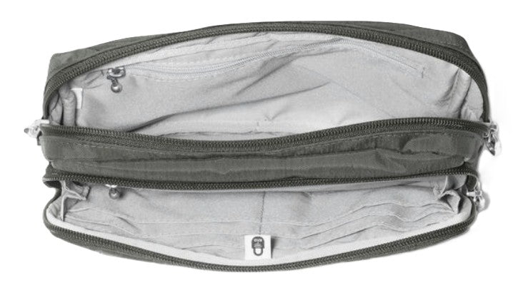 Baggallini Securtex Anti - Theft Belt Bag Sling Charcoal - Grady’s Feet Essentials - Baggallini