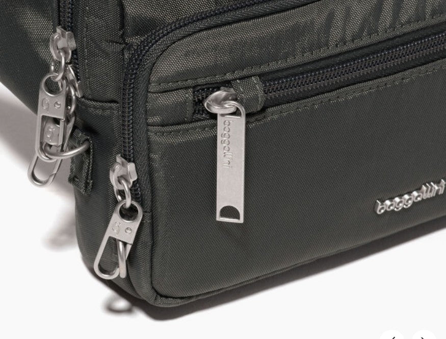 Baggallini Securtex Anti - Theft Belt Bag Sling Charcoal - Grady’s Feet Essentials - Baggallini