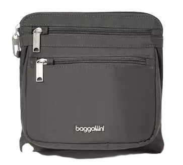 Baggallini Securtex Anti-Theft Crossbody Bag Charcoal - Grady’s Feet Essentials - Baggallini