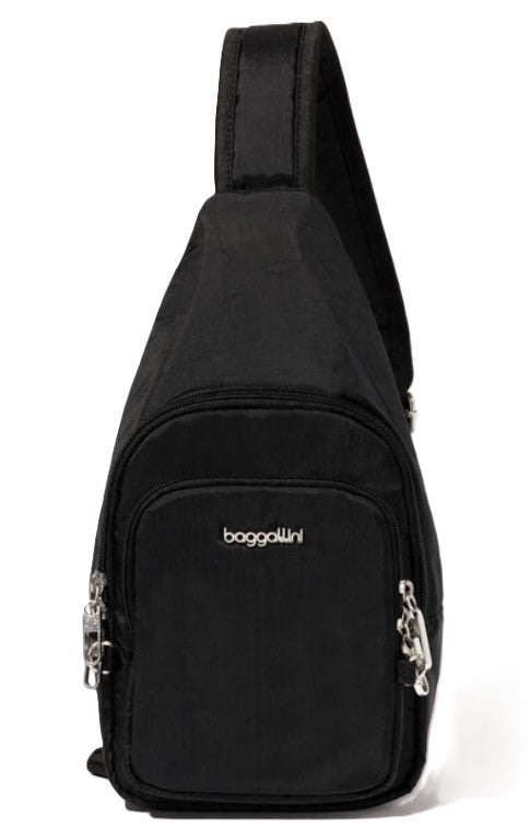 Baggallini Securtex Anti - Theft Daytripper Sling Black - Grady’s Feet Essentials - Baggallini