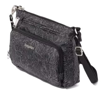 Baggallini Securtex Anti-Theft Keepsake Crossbody Bag Midnight Blossom - Grady’s Feet Essentials - Baggallini