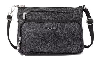 Baggallini Securtex Anti-Theft Keepsake Crossbody Bag Midnight Blossom - Grady’s Feet Essentials - Baggallini