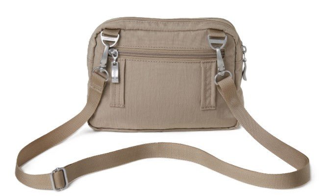 Baggallini Triple Zip Crossbody Bagg in Beach - Grady’s Feet Essentials - Baggallini