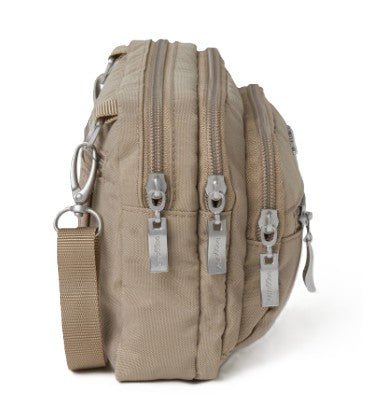 Baggallini Triple Zip Crossbody Bagg in Beach - Grady’s Feet Essentials - Baggallini