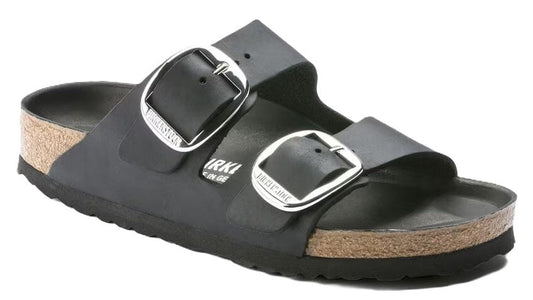 Birkenstock Arizona Big Buckle Sandals - Black Oiled Leather | Comfortable Cork Footbed - Grady’s Feet Essentials - Birkenstock
