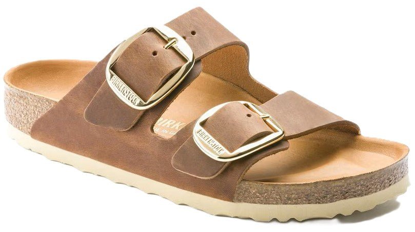 Birkenstock Arizona Big Buckle Sandals - Cognac Oiled Leather | Comfortable Cork Footbed - Grady’s Feet Essentials - Birkenstock