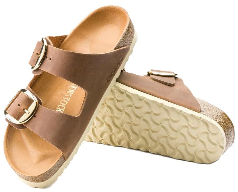 Birkenstock Arizona Big Buckle Sandals - Cognac Oiled Leather | Comfortable Cork Footbed - Grady’s Feet Essentials - Birkenstock