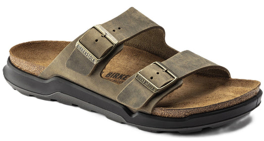 Birkenstock Arizona Rugged Sandals - Faded Khaki Oiled Leather | Polyurethane Sole - Grady’s Feet Essentials - Birkenstock