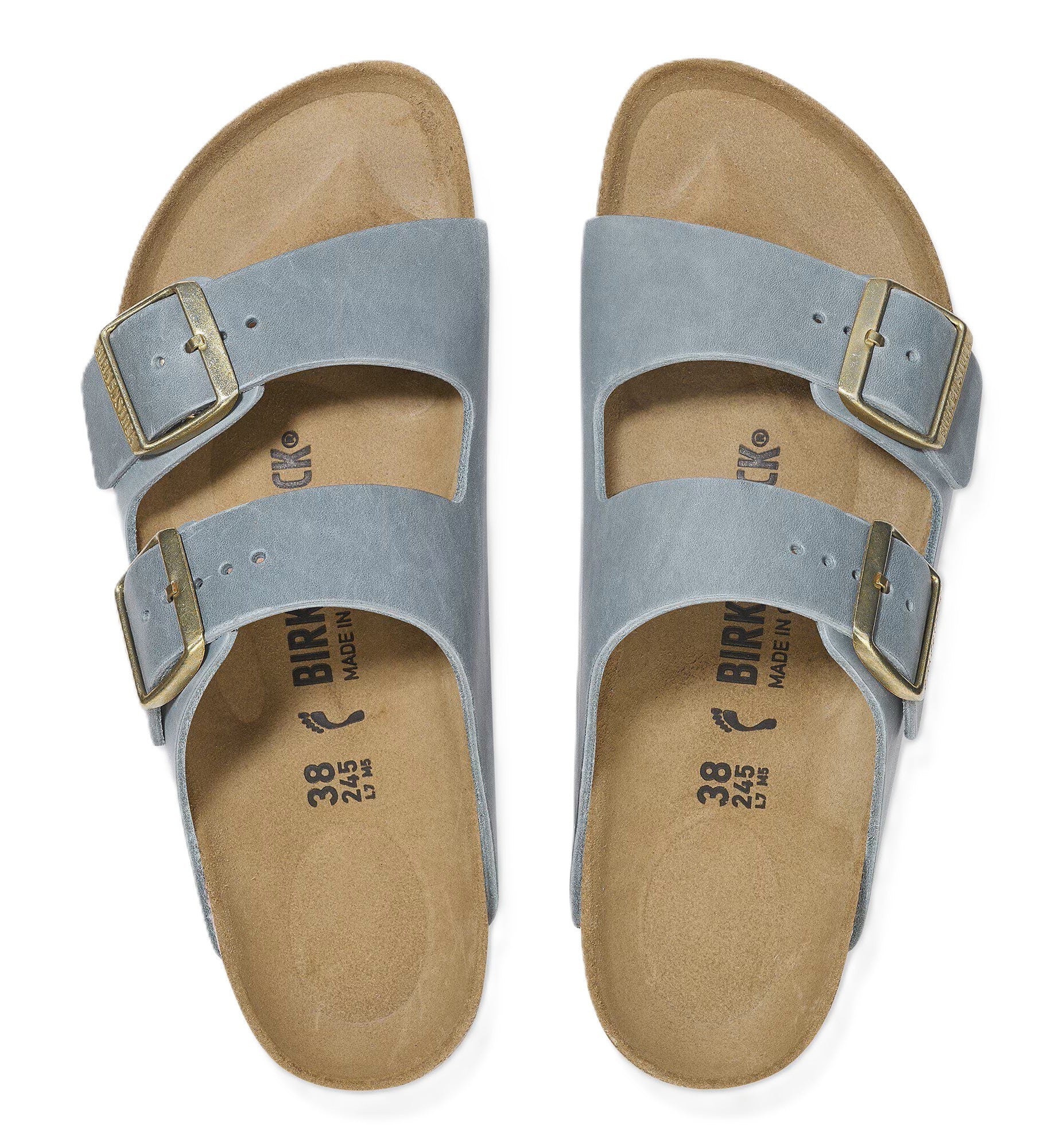 Birkenstock Arizona Sandals - Basalt Grey Oiled Leather | Comfortable Cork Footbed - Grady’s Feet Essentials - Birkenstock