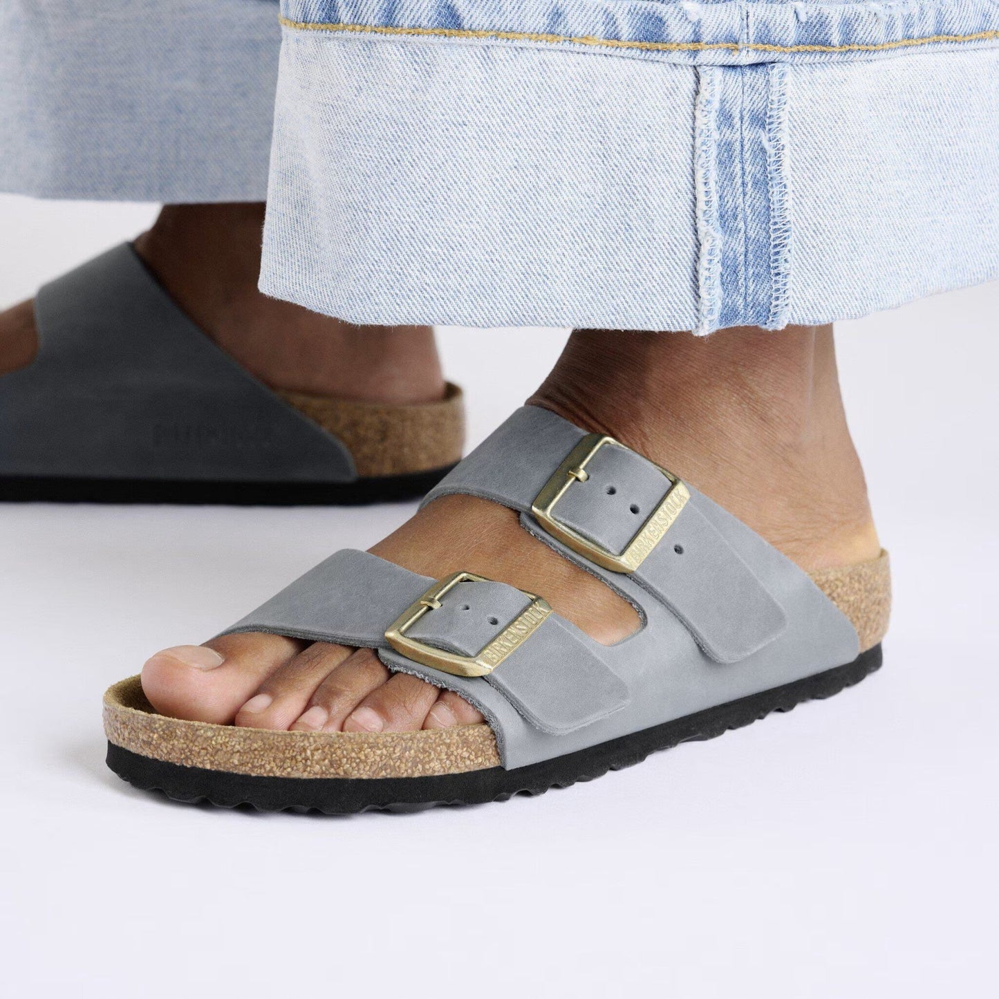 Birkenstock Arizona Sandals - Basalt Grey Oiled Leather | Comfortable Cork Footbed - Grady’s Feet Essentials - Birkenstock