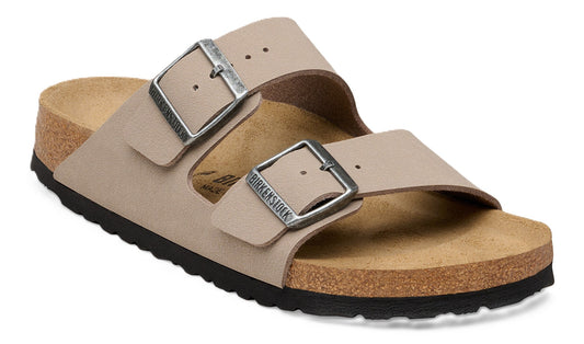 Birkenstock Arizona Sandals - Grey Taupe Birkibuc | Comfortable Cork Footbed - Grady’s Feet Essentials - Birkenstock