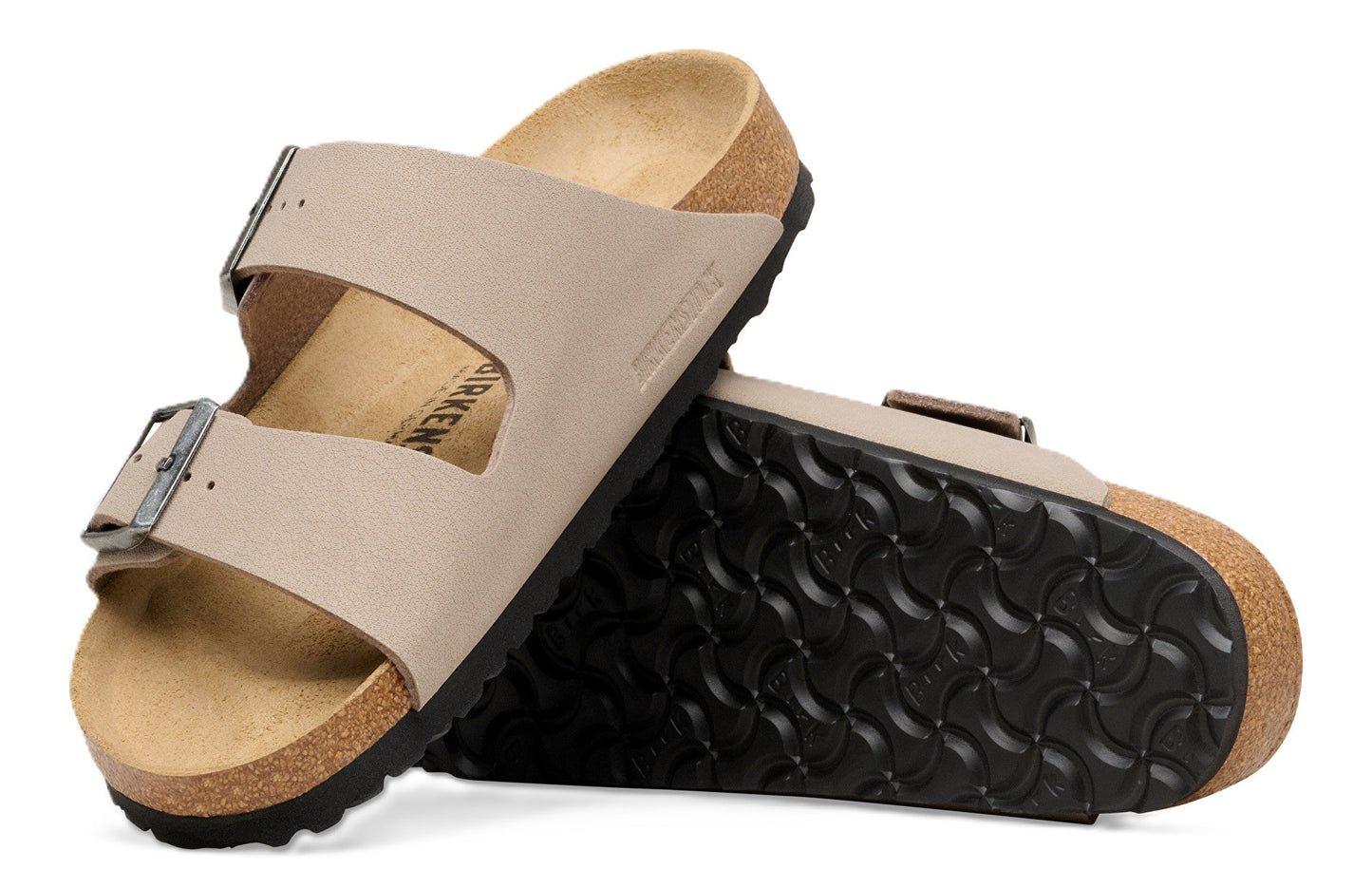 Birkenstock Arizona Sandals - Grey Taupe Birkibuc | Comfortable Cork Footbed - Grady’s Feet Essentials - Birkenstock